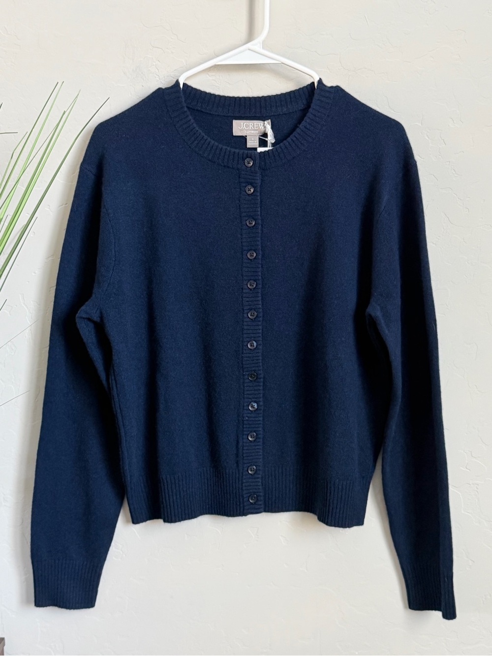 J.Crew 100% Cashmere Cardigan NWT Navy Blue Size Small CP465 Retail